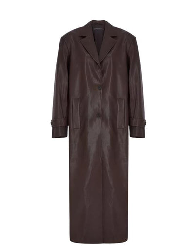 Oversize Leather Maxi Coat