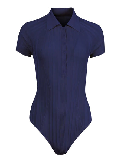 Rib Polo Bodysuit