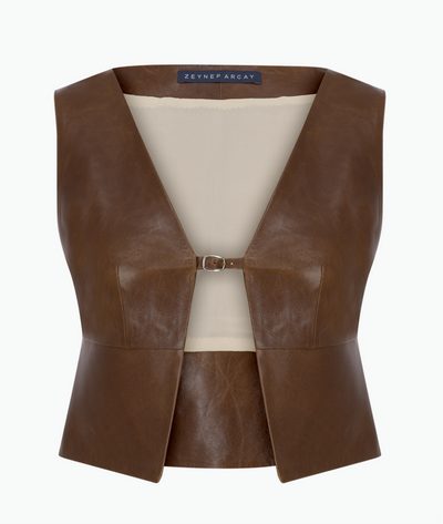 Leather Vest Top