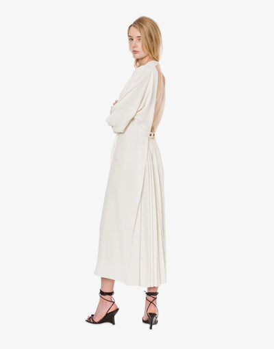 Long Dress in Crepe Fluid