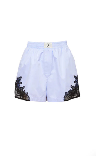 Lace Insert Poplin Boxer Short