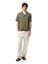 Hank Open Collar Shirt - Croc Green