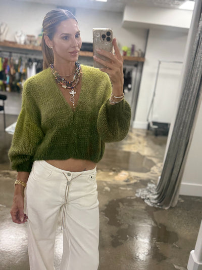 DE LANA Cardigan - Olive