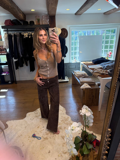 Cool Jeans in Chocolate Suede