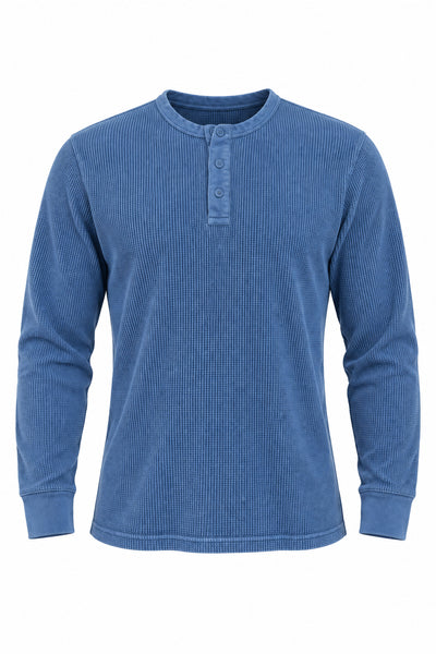 Caleb Waffle Henley L/S Tee