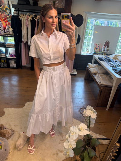 Button Down Midi Skirt