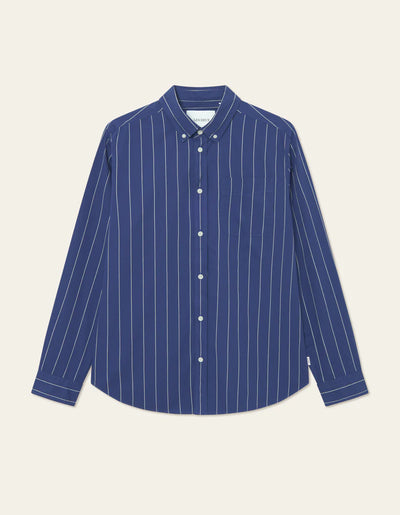 Kent Stripe Peached Poplin Shirt