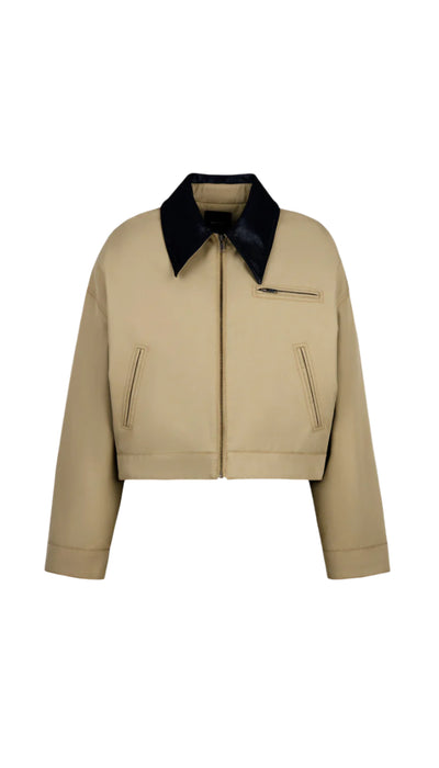 Leather Block Jacket