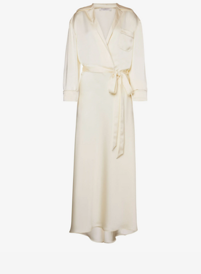 Satin Dress with Sash