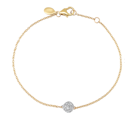 Diamond single orb bracelet