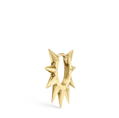 Metal Mohawk Hoop Earring - Yellow Gold