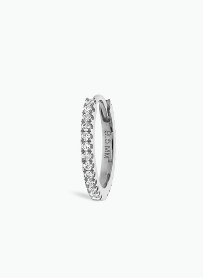 Diamond Eternity Hoop Earring-9.5mm