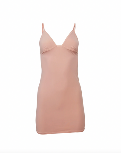 Le Stretch Multifit Micro Triangle Slip Dress-Tan