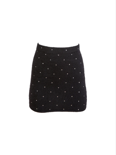 Black Cashmere Mini Skirt