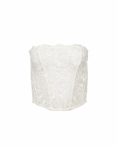 Lola Bow Embroidery Corset Top