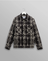 Whiting-Black and Ecru Glitch Check Overshirt