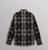 Whiting-Black and Ecru Glitch Check Overshirt