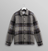 Nolan Grey and Blue Check Wool Overshirt