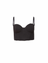 Black Terry Cropped Hamptons Bustier