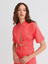 Collared Wrap Top-Persimmon