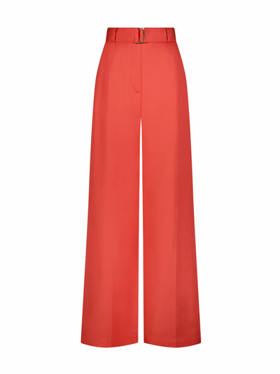Belted Pleated Trouser- Persimmon