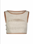 Bound Cutout Crop Top-Oatmeal