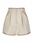 Bound Pleated Short- Oatmeal