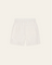 Eggnog White Otto Linen Shorts