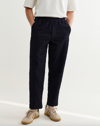 Tyne Trouser Jumbo Seersucker Dark Navy