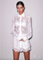 Juliet Lace Buttondown Shirt-White