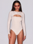 Rib Shrug Bodysuit Tahini