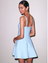 Flared Corset Dress Sea Blue