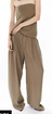Hedi Mid Waist Tailored Linen Pants - Olive Green