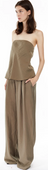 Hedi Mid Waist Tailored Linen Pants - Olive Green