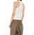 Ribbed Sunrose Tank Top - White