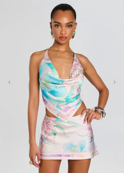 white christmas dresses Ariel Low Cut Top 4 / Almond Milk main image 1