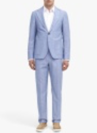 Justin Slim-Fit Linen Jacket in Light Blue