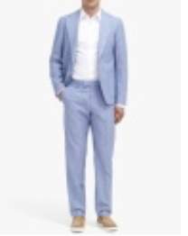Tenuta Slim-Fit Linen Trousers in Light Blue