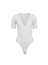Organic Cotton Deep V Bodysuit Ivory