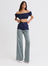 High-Waist Navy Combo Jeans