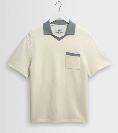 Pendal Polo Design Rib Ecru/Blue