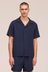 Hank - Open Collar Shirt - Deep Navy