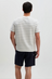 Dean SS Tee Stitch Stripe Ecru/Blue