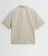 Sears - Natural And Navy Stripe Seersucker Zip Short-Sleeve Shirt