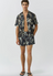 The Casper Printed Silk Shirt - Black Floral