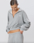 Cropped Half-Zip Sweatshirt