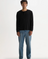 Caleb Waffle Henley L/S Tee in Washed Black