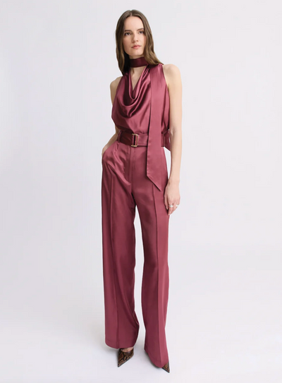 Belted Wide Leg Trouser