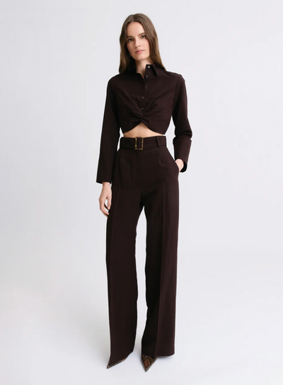 Belted Wide Leg Trouser