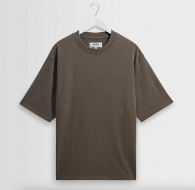 Milton SS TeeEmorised Cotton in Charcoal